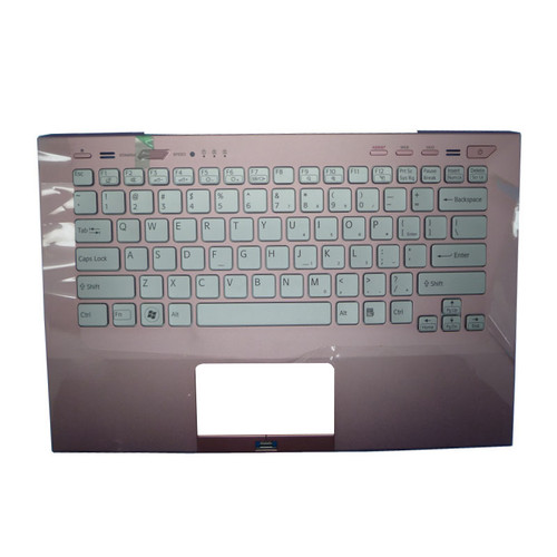 Laptop Palmrest For SONY For VAIO VPC-SA VPCSA Series 9Z.N6BBF.101 024-0033-8024 pink with English US silver keyboard with backlit without touchpad upper case used