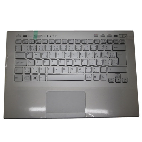 Laptop Palmrest For SONY For VAIO VPC-SA VPCSA Series 9Z.N6BBF.10C 024-1023-8024-A silver with Czech CZ silver keyboard backlit&touchpad upper case used