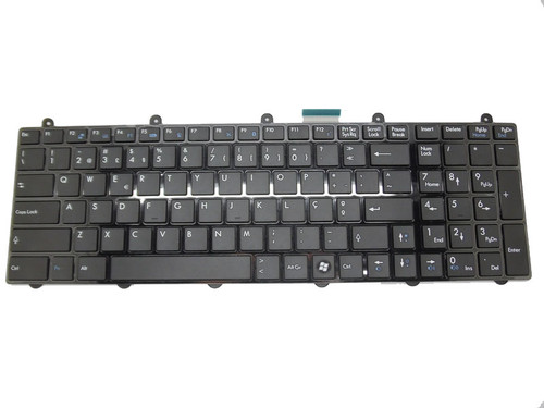 Laptop Keyboard For MSI GT780 Black PO Portuguese V123322BK1 S1N-3EPT271-SA0 Black Frame 