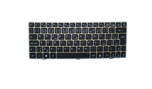 Laptop Keyboard For MSI U135 Black Czech/Slovakian CS (With Titanium frame) S1N-1ECZ211-SA0 V103622CK1