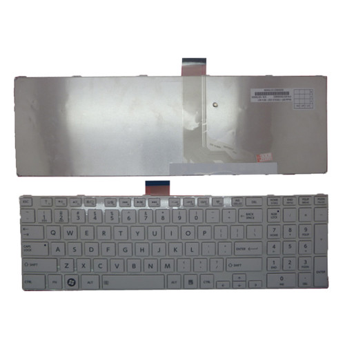 Laptop Keyboard For Toshiba For Satellite L850 L850D L855 L855D L870 L870D MP-11B53US-9301 6037B0069802 English US White With Frame Used