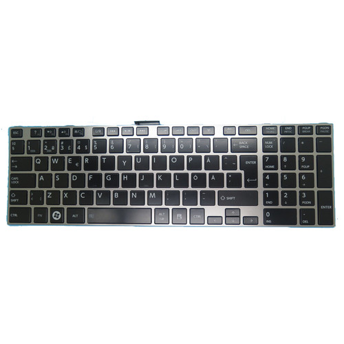 Laptop Keyboard For Toshiba Satellite L850 L850D L855 L855D L870 L870D Sweden SD black with gray frame