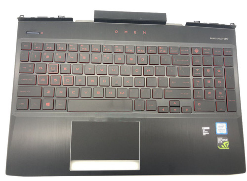 Laptop PalmRest&keyboard For HP For OMEN 15-DC000 L30194-001 Black United States US red with red backlight