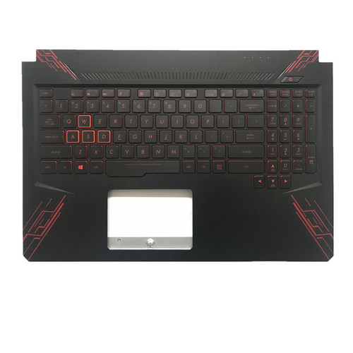 Laptop Palmrest&Keyboard For ASUS FX705 FX705GE FX705DY FX705GD United States US With Red Backlit Black VER1