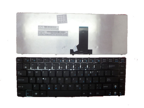 Laptop Keyboard For ASUS A40 A42 K42 K43 P43 U30 U31 U32 UL30 U35 U45 UL80 U80 N82 With Black Frame Black 04GNV62KUS00-2 MP-09Q53US-528 United States US