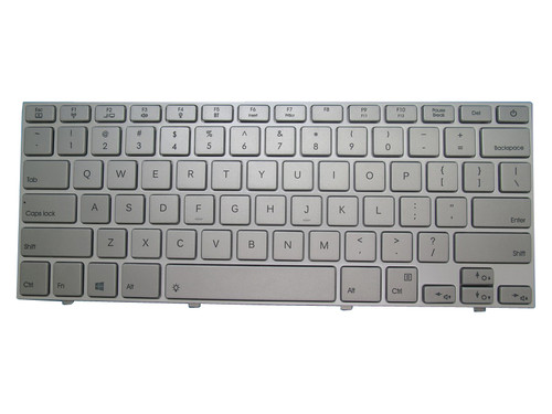 Laptop Keyboard For Hasee X4 English US Silver Backlit With Silver Frame New