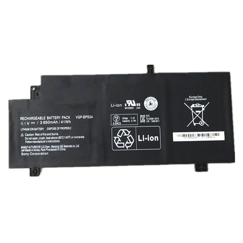 Laptop Battery For SONY VGP-BPS34 Fit 14 15 SVF14A SVF15A SVF15A1ACXB SVF15A1ACXS SVF14AC1QU SVF14A18SC 11.1V 41WH 3650mAh New