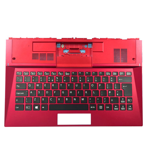 Laptop Palmrest For SONY VAIO Duo13 SVD13 SVD1321APXR SVD132200CR SVD1322BPXR SVD1322ZPGR Red With United Kingdom UK Keyboard