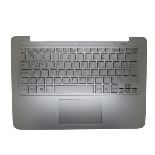 Laptop Palmrest For SONY VAIO SVF11N SVF11N11CLS SVF11N13CLS 009-200A-4467-A silver with Touchpad with Latin America LA backlit keyboard upper case used