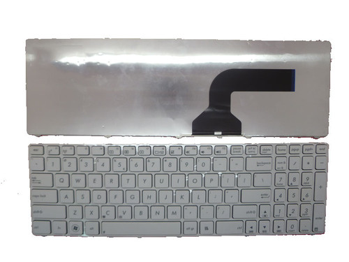 Laptop Keyboard For ASUS K52 G60 US United States English White With White Frame 9J.N2J82.21D 0KN0-E05UI03 04GNV35KUI01-3