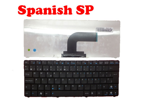 Laptop Keyboard For ASUS N10 N10E N10J N10JB N10JC N10JH Spanish SP Black V090262AK1 04GNS61KSP00-1