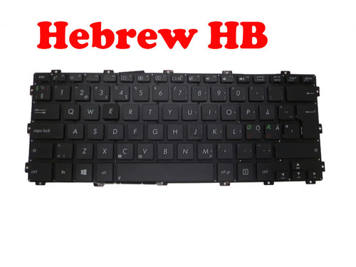 Laptop Keyboard For ASUS X301 X301A Black Without Frame HB Hebrew AEXJ6X01010 0KNB0-3104ND00 MP-11N56DN-920W
