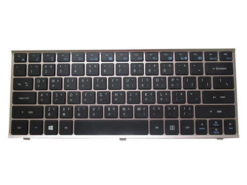 Laptop Keyboard For Gigabyte U2142 U21M U21MD YH-AZ12ED09 2Z703-TW142-Y11S Traditional Chinese TW With Silver Frame
