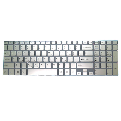 Laptop Keyboard For SONY VAIO SVF15A Series Greek GK silver new