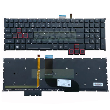 RED Mark Laptop RGB Backlit Keyboard For ACER Predator Helios 500 PH517 ...
