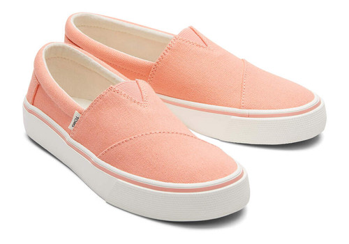 Toms - Fenix Shoe - Peach Pink Washed Canvas
