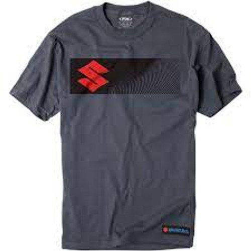 Factory Effex Tee Shirt - S Bar Suzuki - Char