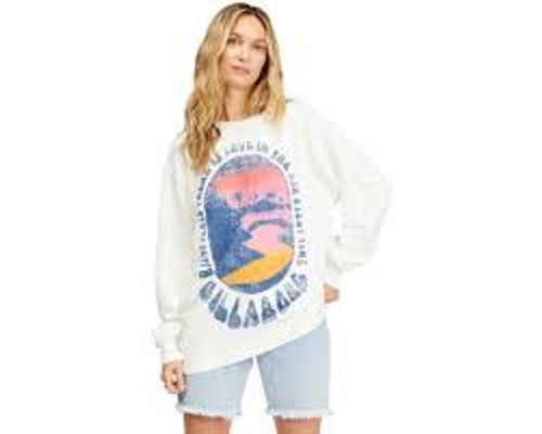 Billabong Hoody - Chasing The Moon Crewneck - Salt Crystal