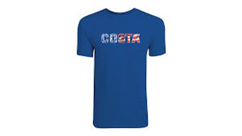 Costa Tee Shirt - Costamerica Crew - Royal Blue