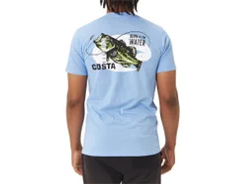 Costa Tee Shirt - Largemouth - Heather Athletic Blue