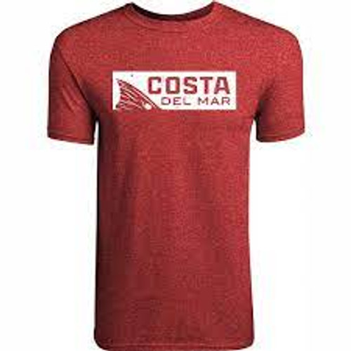Costa Tee Shirt - Fin Redfish - Red Heather
