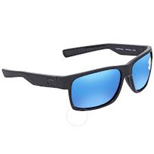Costa Sunglasses - Half Moon OCEARCH - Black/Matte Black/Blue Mirror Glass
