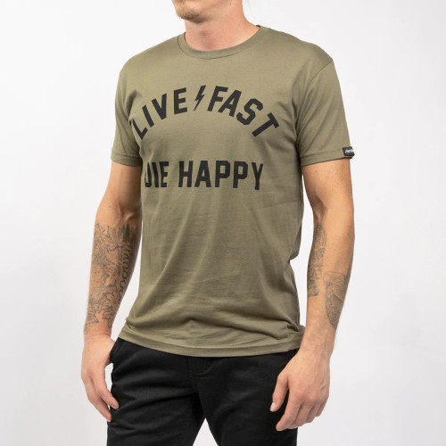 Fasthouse Tee Shirt - Die Happy - Military Green