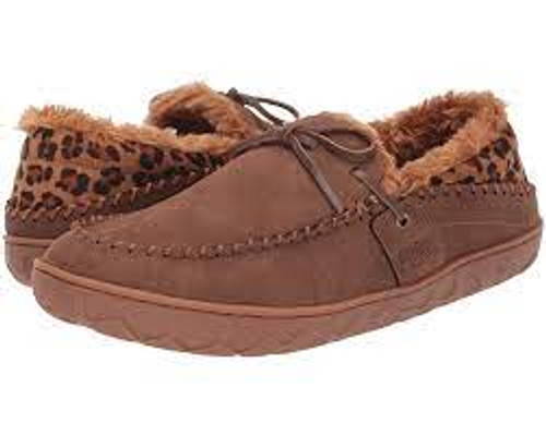 Flojos Women's Shoes - Gracias Women's Slipper - Tan/Leopard