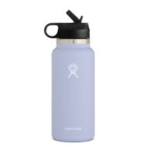 Hydro Flask Bottle - 32 Oz Wide Mouth Straw Lid - Fog