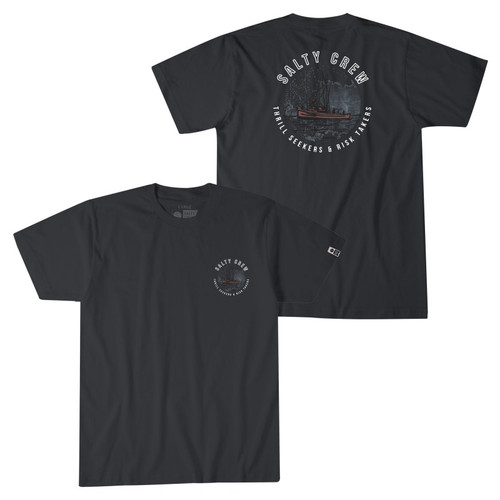 Salty Crew Tee Shirt - Long Range - Tar