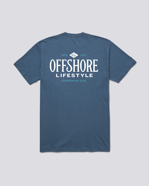 Offshore Lifestyle Tee Shirt - Official - Petro Blue