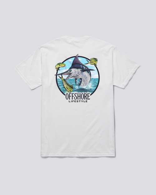 Offshore Lifestyle Tee Shirt - Late Bite - White