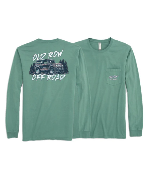 Old Row Tee Shirt - Off Road L/S Pines - Green