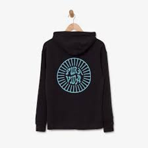 Pura Vida Hoody - PV Sun Logo - Black