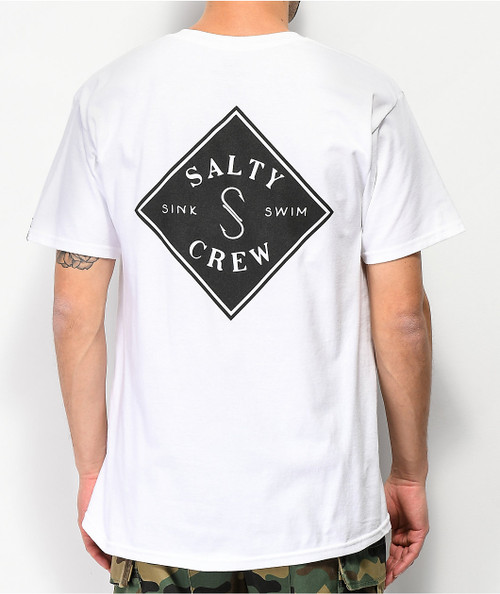 Salty Crew Tee Shirt - Tippet Two Tone - White