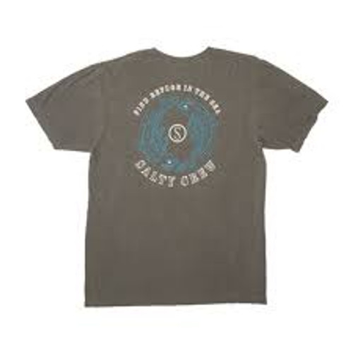 Salty Crew Tee Shirt - Fin and Yang - Asphalt