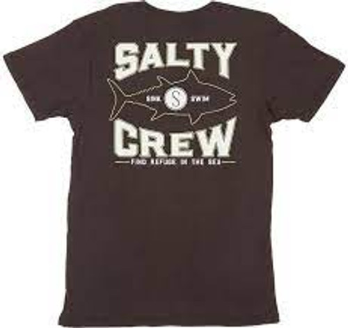 Salty Crew Tee Shirt - Tight Lines Pocket - Black