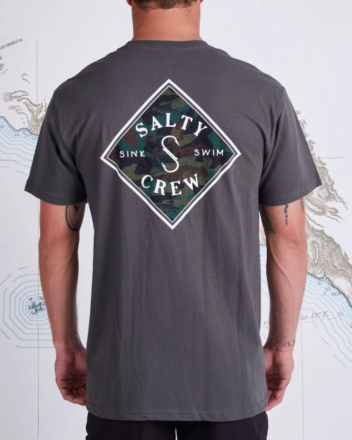 Salty Crew Tee Shirt - Tippet Decoy - Charcoal