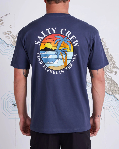 Salty Crew Tee Shirt - Paradise Premium - Harbor Blue