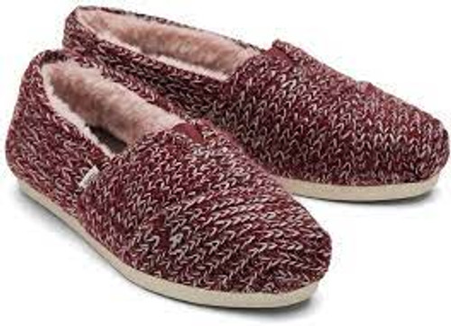 Toms - Alpargata Faux Fur - Burgundy Sweater