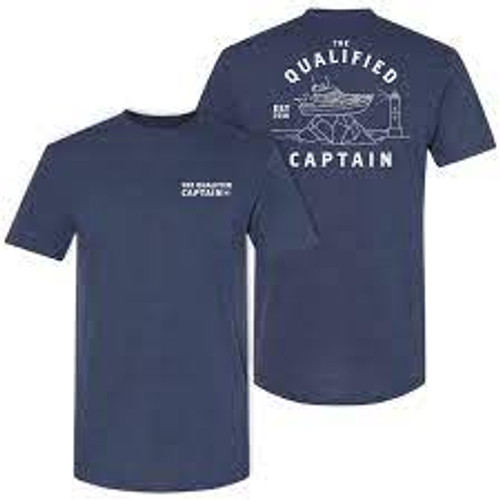 The Qualified Captain Tee - Lighthouse - Navy