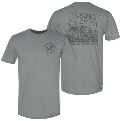 The Qualified Captain Tee - Captain VS Kraken - Grey