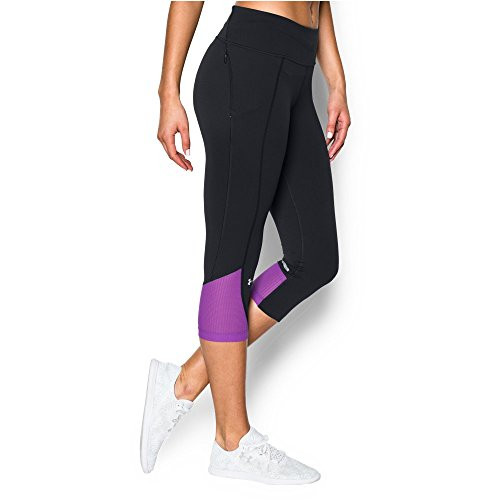 Under Armour - Fly By Run Capri - Anthracite/Magenta