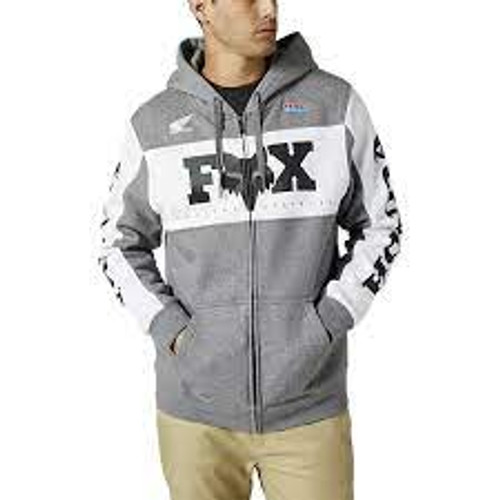 Fox Hoody - Honda Zip Fleece - Heather Graphite