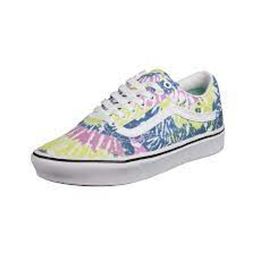 Vans Women's Shoes - Comfy-Cush Old Skool - Tie-Dye Orchid/True White