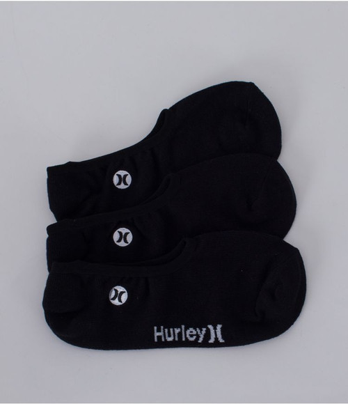 Hurley Socks - H2O Dri No Show 3pk - Black