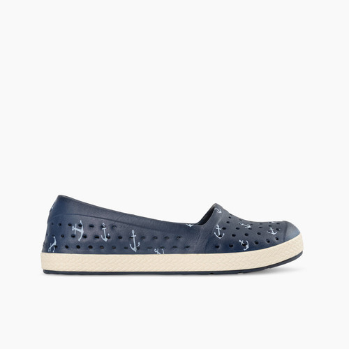 Joybees - Espadrille Slip On - True Navy Nautical Anchors