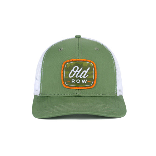 Old Row Hat - Forest Mesh Trucker - Green/White