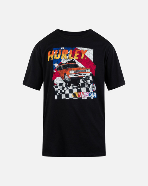 Hurley Tee Shirt - Nascar Finish Line - Black