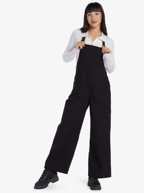 Roxy Pants - Chloe Kim Cargo Overalls - Black